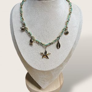 Collier Charms Turquoise