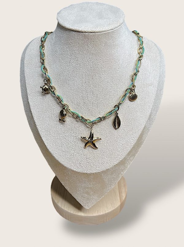 Collier Charms Turquoise
